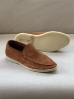 Loro Piana Summer Walk suede loafers in a Brown shade - Image 2
