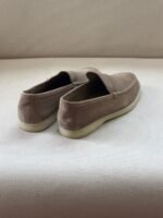 Loro Piana Summer Walk suede loafers in a Soft Taupe shade - Image 3