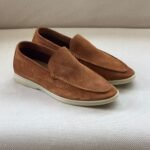 Loro Piana Summer Walk suede loafers in a Brown shade