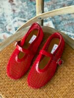 Alaïa Fishnet Mary Jane Ballet flats open-knit mesh design - Image 4