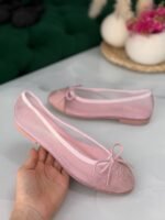Chanel Classic Ballerina flats delicate bow & iconic CC logo on the toe - Image 3