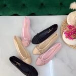 Chanel Classic Ballerina flats delicate bow & iconic CC logo on the toe