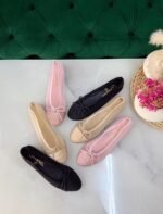 Chanel Classic Ballerina flats delicate bow & iconic CC logo on the toe