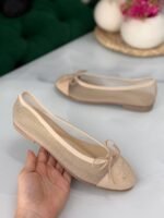 Chanel Classic Ballerina flats delicate bow & iconic CC logo on the toe - Image 7