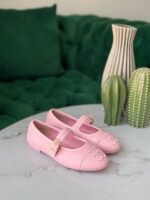 Chanel Quilted Leather Mary Jane flats with signature interlocking CC logo - Image 5