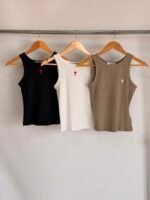 Ami Paris Ami de Coeur tank top with signature embroidered heart logo in the chest