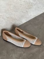 Chanel Raffia Cap toe Ballerina Flats - Image 3