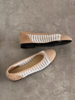 Chanel Raffia Cap toe Ballerina Flats - Image 2