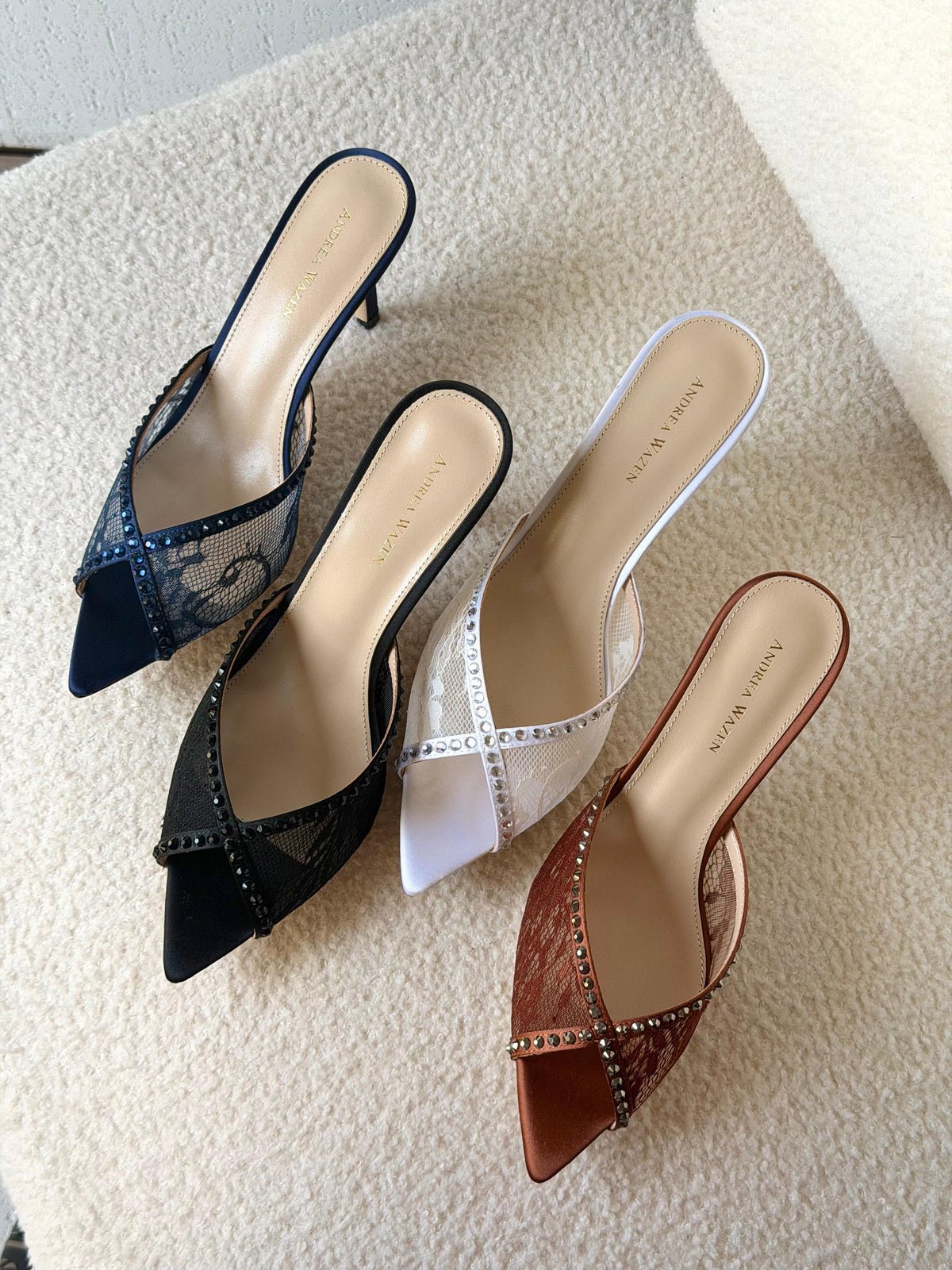 WhatsApp Image 2026-08-25 at 19.50.10 Andrea Wazen Katy 75 Lace Mules - Image 1