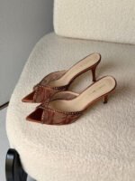 Andrea Wazen Katy 75 Lace Mules - Image 5