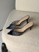 Andrea Wazen Katy 75 Lace Mules - Image 3