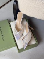 Andrea Wazen Katy 75 Lace Mules - Image 8