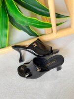 Chanel Patent Calfskin Heeled Mules - Image 2
