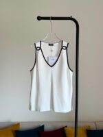 Chanel V-Neck Kint Sleeveless Top - Image 2