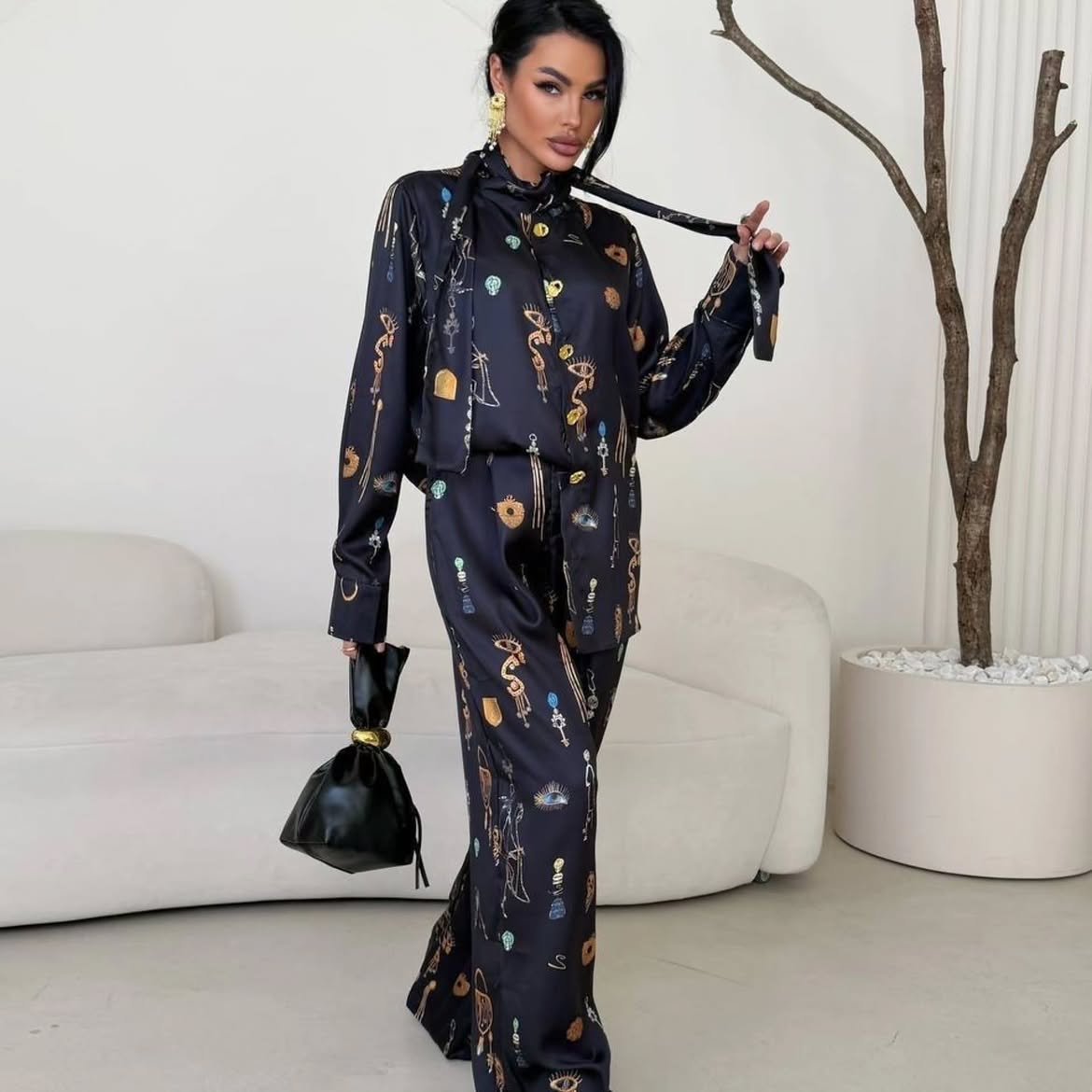 WhatsApp Image 2026-08-30 at 15.17.20 (1) Schiaparelli Satin Co-Ord Set - Image 1
