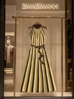 Zimmermann Hypnotic Metallic-Striped Midi Dress - Image 2