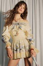 Self-Portrait Floral Organza Ruffle Mini Dress - Image 2