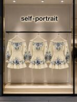 Self-Portrait Floral Organza Ruffle Mini Dress - Image 3