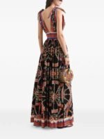 Dolce & Gabbana Carretto-Print Long Poplin Dress - Image 3