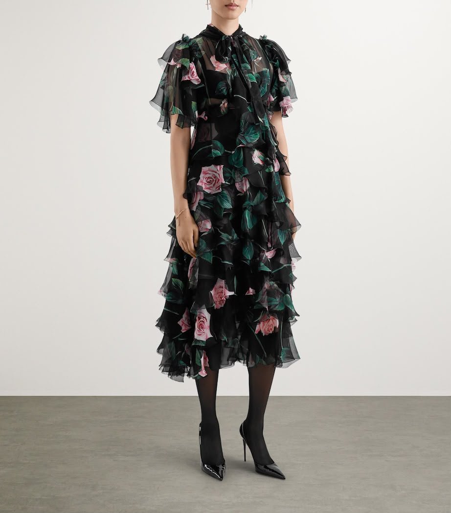 WhatsApp Image 2026-08-30 at 15.19.13 Dolce & Gabbana Silk Chiffon Tiered Dress - Image 1