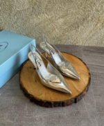 Prada Mesh Fabric Slingback Pumps - Image 3