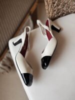 Chanel Lambskin & Patent Calfskin Slingbacks - Image 3