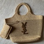 Saint Laurent Icare in Raffia Bag