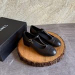 Chanel Interlocking CC logo T-Strap Mary Jane Flat