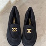 Chanel Suede Kidskin And Shearling Loafers