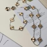 VanCleef & Arpels Alhambra necklace, 10 motifs  Earings 1 Motif & Braclet 5 Motifs Full Set