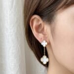 VanCleef & Arpels  Magic Alhambra earrings, 2 motifs 18K yellow gold & white Gold plated