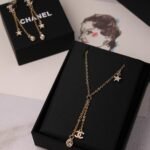 CHANEL * Chain with Stone Necklace & Earings