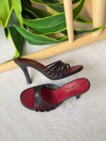 Chanel Goatskin Multi-Strap Slingback Heeled Sandal - Image 3