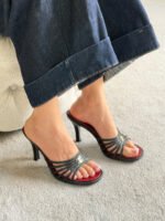Chanel Goatskin Multi-Strap Slingback Heeled Sandal - Image 2