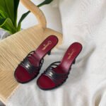 Chanel Goatskin Multi-Strap Slingback Heeled Sandal