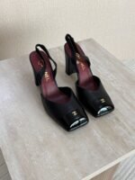 Chanel Square-Toe Block Heel Slingbacks - Image 2