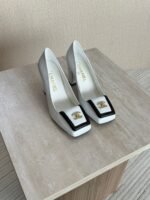 Chanel Square-Toe Turnlock CC Pumps - Image 4