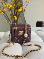 Chanel Quilted Lambskin Pearl Crush Mini Vanity Case - Image 3