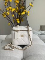 Chanel Quilted Lambskin Pearl Crush Mini Vanity Case - Image 6