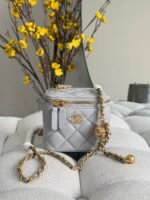 Chanel Quilted Lambskin Pearl Crush Mini Vanity Case - Image 4