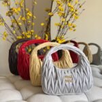 Miu Miu Wander Matelasse Nappa Leather Mini Hobo Bag
