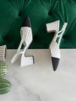 Chanel Tweed Slingback Heels - Image 4