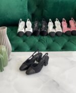 Chanel Tweed Slingback Heels - Image 2