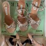 Aquazzura Love Struck Crystal-Embellished Scalloped Sandals