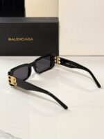 Balenciaga BB0096S Rectangular Sunglasses with Bold Gold-Tone BB logo - Image 2