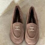 Chanel Suede Kidskin and Shearling Loafers