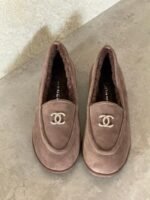 Chanel Suede Kidskin and Shearling Loafers