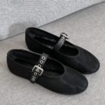 Miu Miu Mesh Fabric Ballerinas