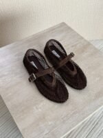 Alaia Fishnet Mary Jane Flats - Image 2
