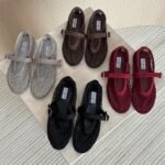 Alaia Fishnet Mary Jane Flats